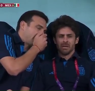 Pablo Aimar was tearful on the Argentina bench