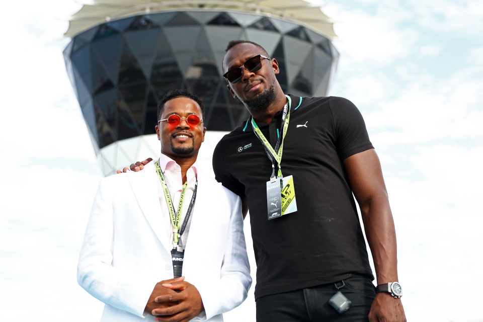 Usain Bolt and Patrice Evra were along the stars enjoying the Abu Dhabi action