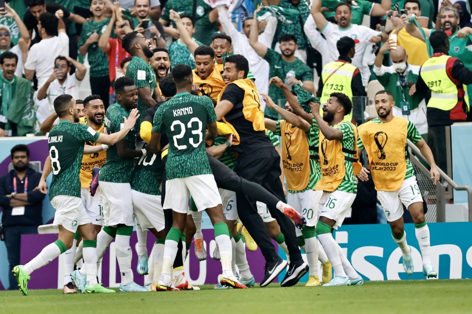 Saudi Arabia scored twice after half-time to secure the victory