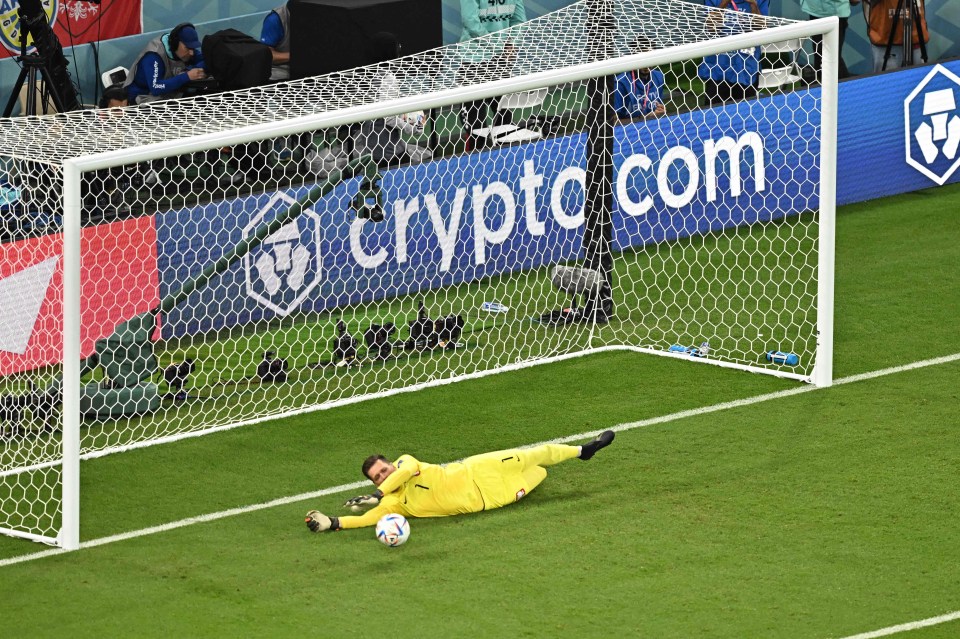 Wojciech Sczcesny denied Salem Al Dawasri’s from the penalty spot