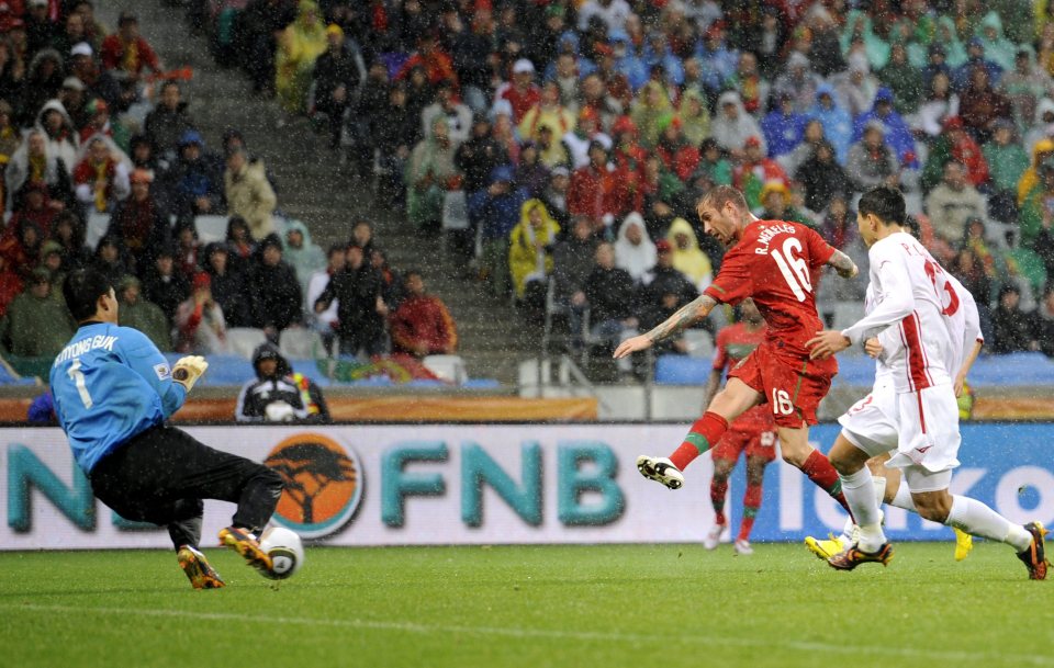 Raul Meireles scored the first goal for Portugal in their 7-0 win over DPR Korea in 2010.