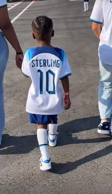 Raheem Sterling’s family touched down in Qatar on Sunday night