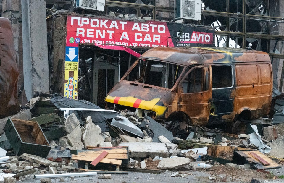 Kherson airport was levelled to the ground as Ukrainian forces pushed the Russians into a retreat