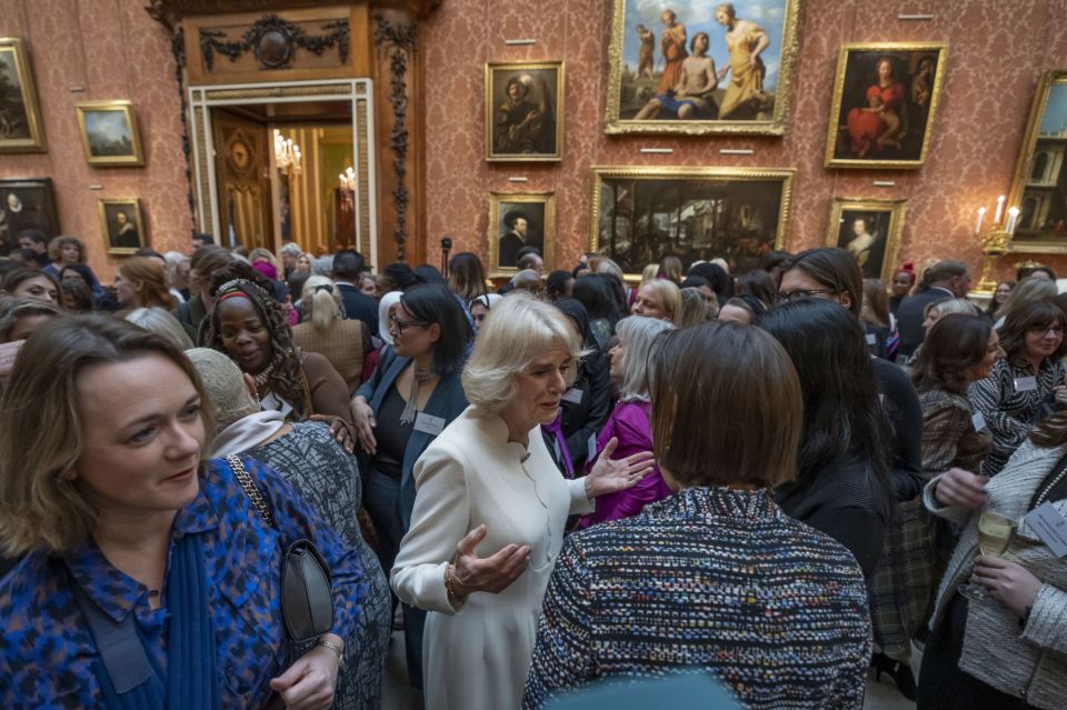 Ngozi (second left) and Queen Consort Camilla (centre) at the reception at Buckingham Palace