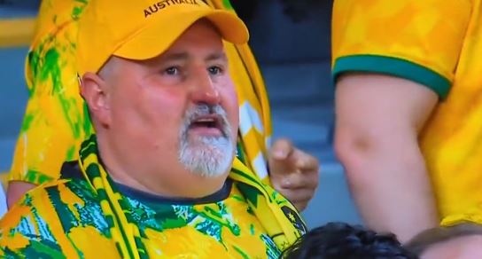 One Aussie fan spotted himself on the screen