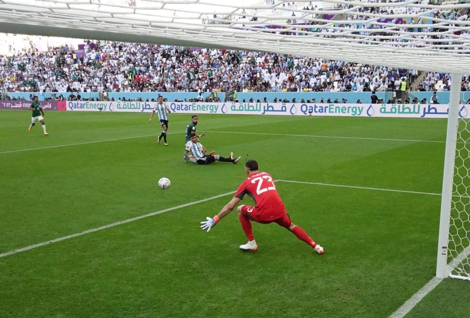 Saleh Al-Shehri of Saudi Arabia threaded into the bottom corner to equalise