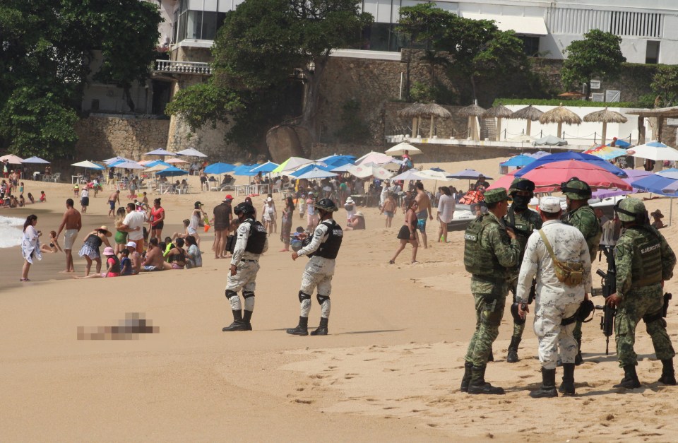 The army were scrambled but did not shut the beach following the gruesome find