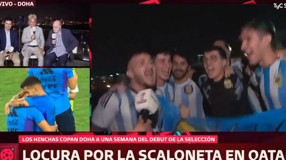 Argentina fans were asked to perform a chant