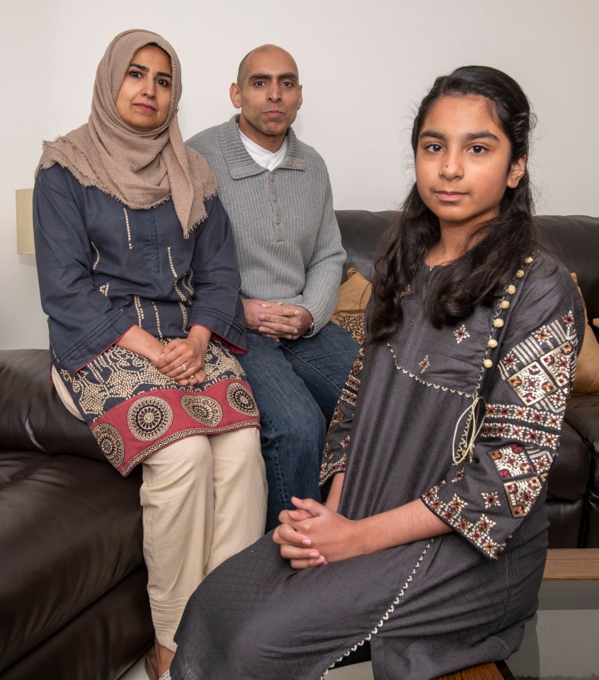 Muhammad Afzal, pictured with wife Aneela and daughter Izzah, will be £361.50 worse off