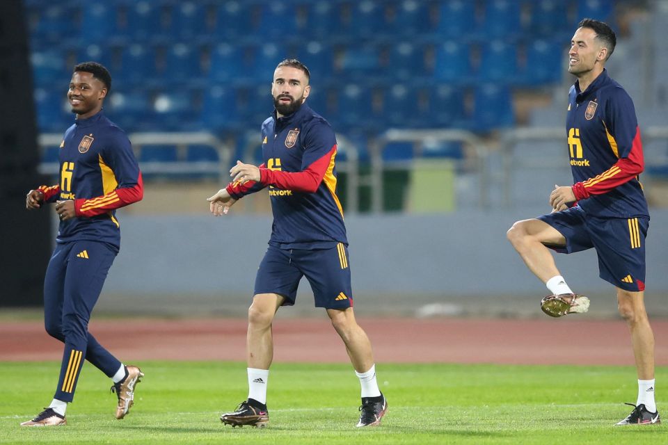 Dani Carvajal was also on the bench for the 7-0 win over the Costa Ricans