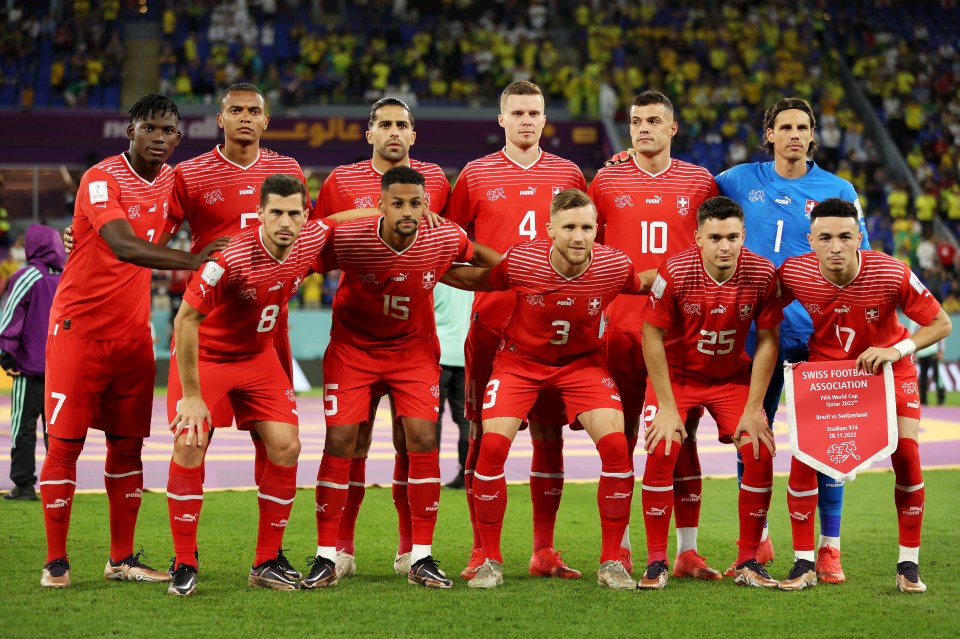 Switzerland arrived for kick-off against Brazil without any obvious effects of the crash