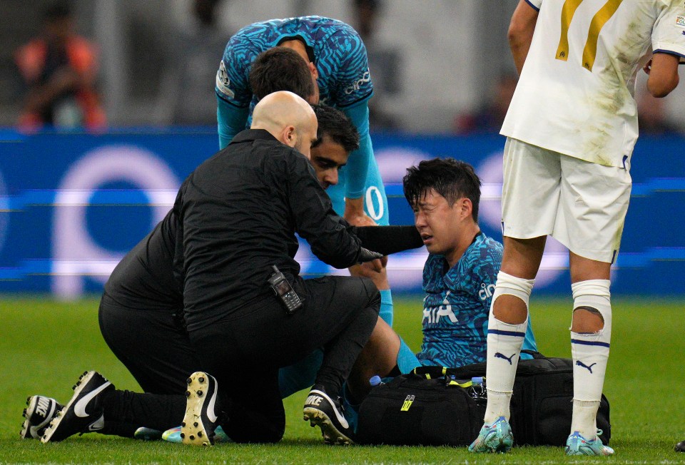 Son Heung-Min suffered a fractured eye socket against Marseille