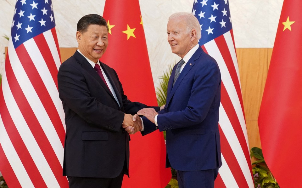 President Xi looked happy to be meeting US President Joe Biden