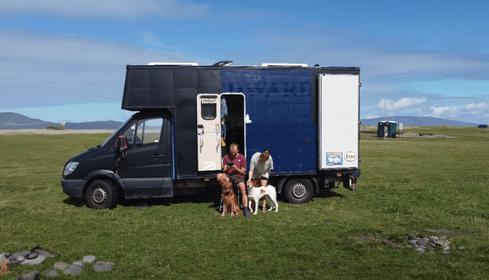 A couple took viewers on a tour of their converted removals van