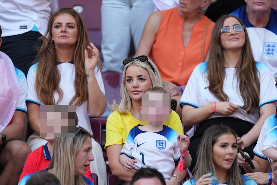 Jordan Pickford’s wife Megan Davison was spotted in the stands for the match