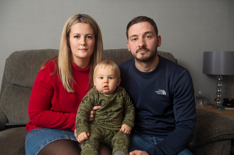 Megan Dancer, pictured with partner Dan and son Louie, will be £608.50 worse off