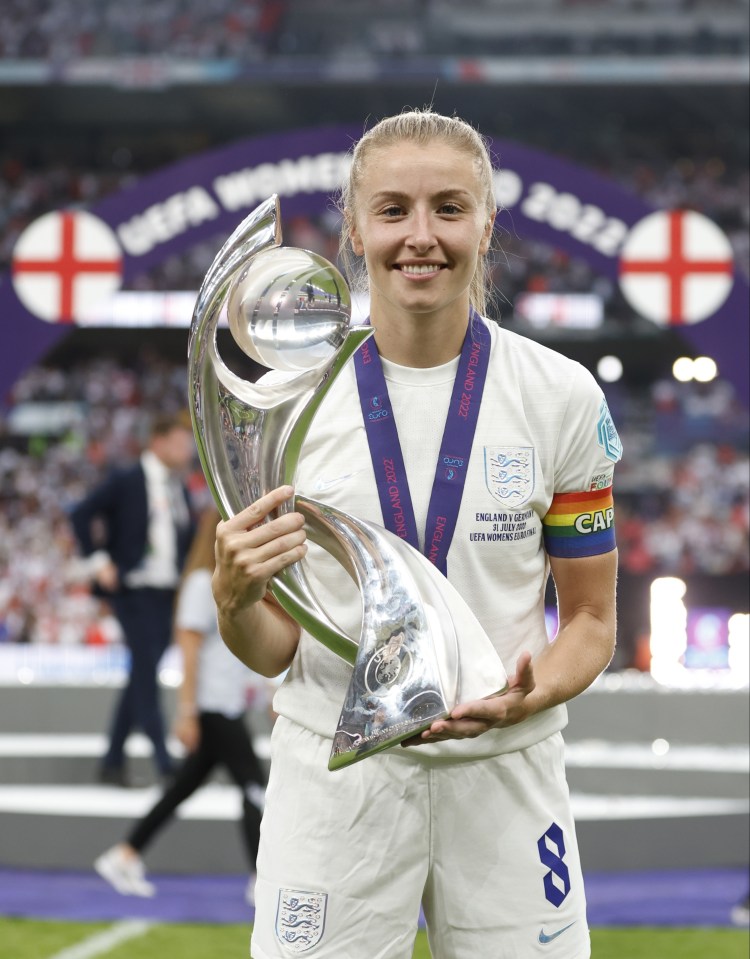 England skipper Leah Williamson gets an OBE following her team’s 2-1 extra-time Euro 2022 win over Germany in July