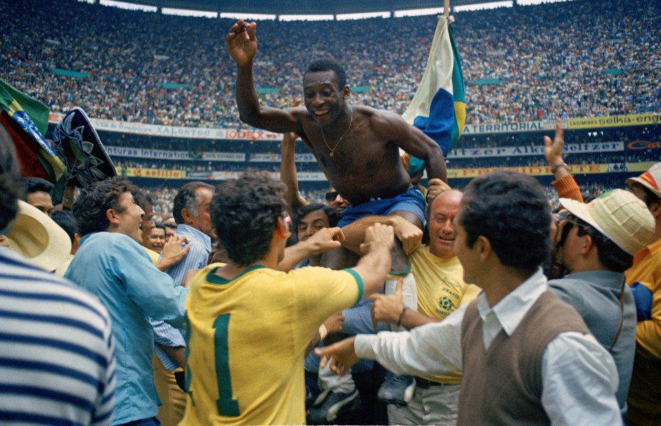 Brazil’s Pele during the World Cup in 1970