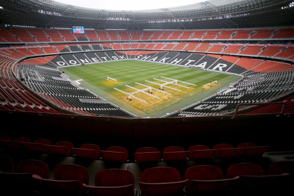 The Donbass Arena in eastern Ukraine has been unused for eight years