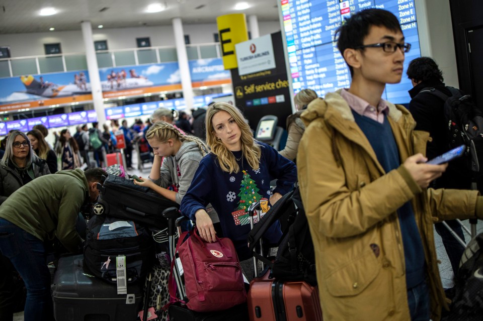 Passengers held up at the airport could end up missing their flights