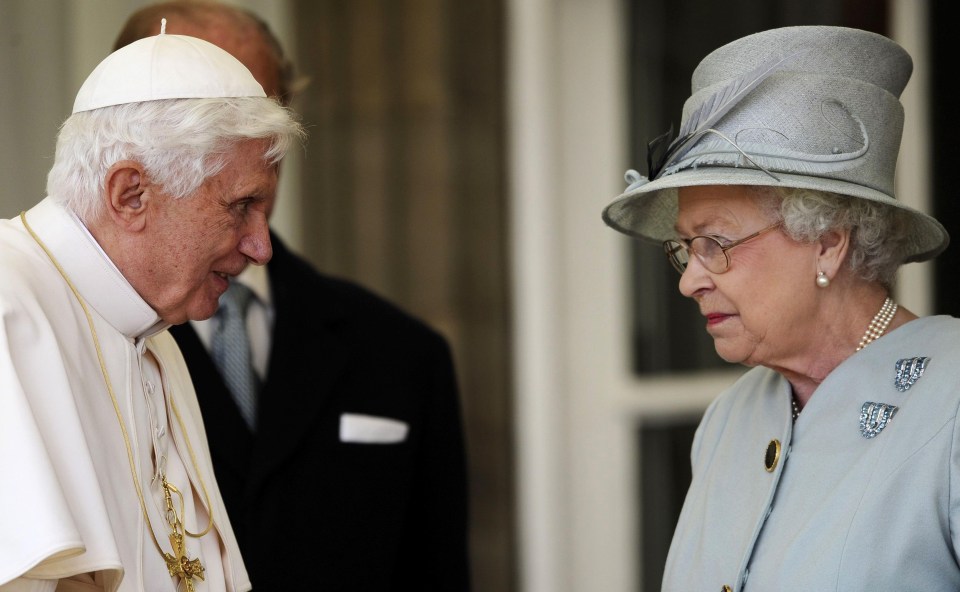 Benedict pictured with the late Queen in 2020