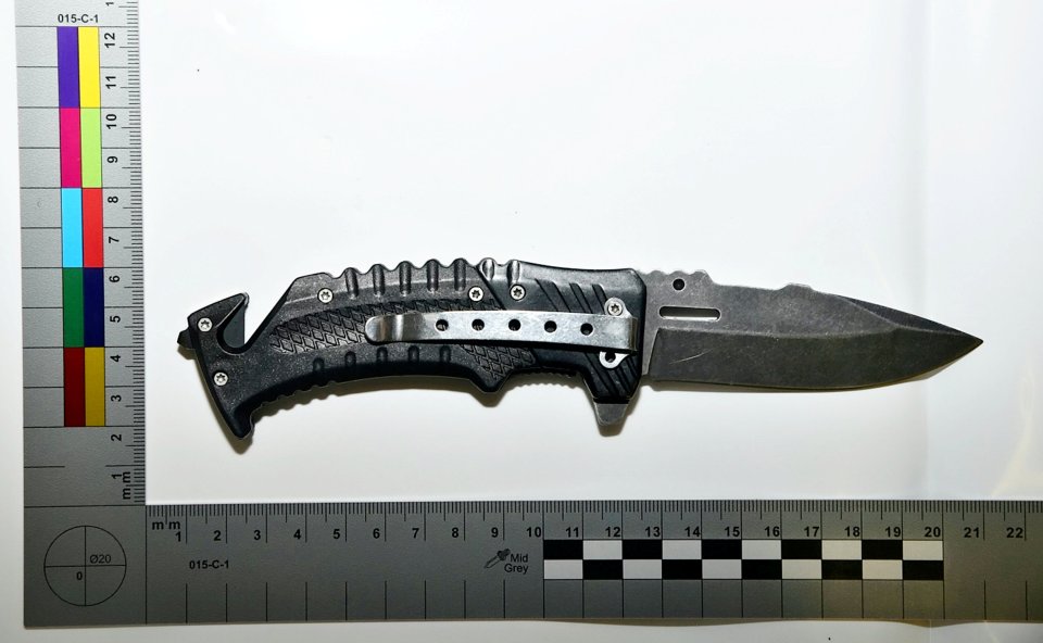 A knife was recovered from Robert Clark during the weapons raid