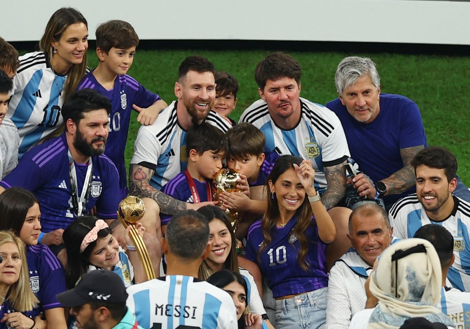 The wider Messi family and friends joined in too