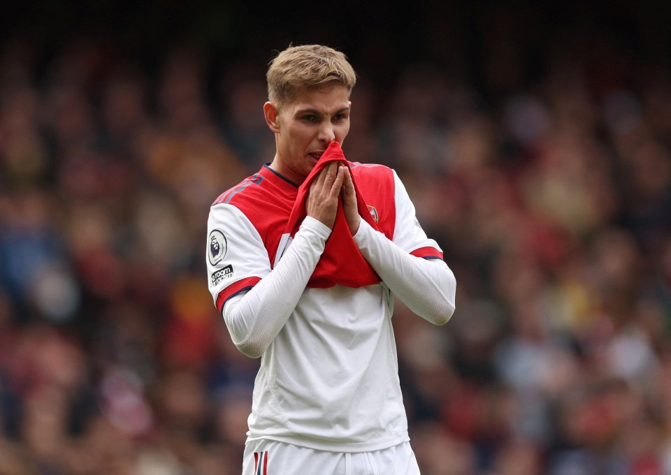 Smith Rowe has been injured since September with a groin injury