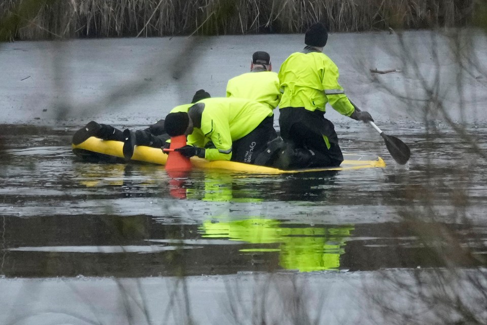 The tragedy unfolded after the children fell into a frozen lake in Solihull on Sunday afternoon