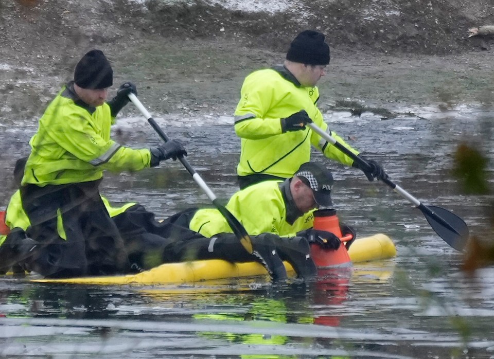 Police are still searching the lake over fears more kids may have fallen in