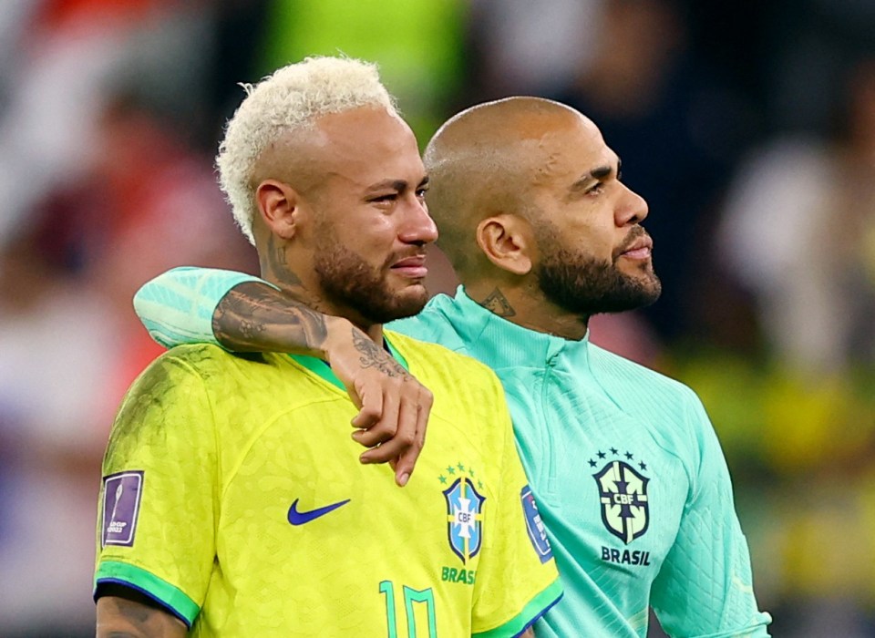 Neymar broke down in tears following Brazil's World Cup exit