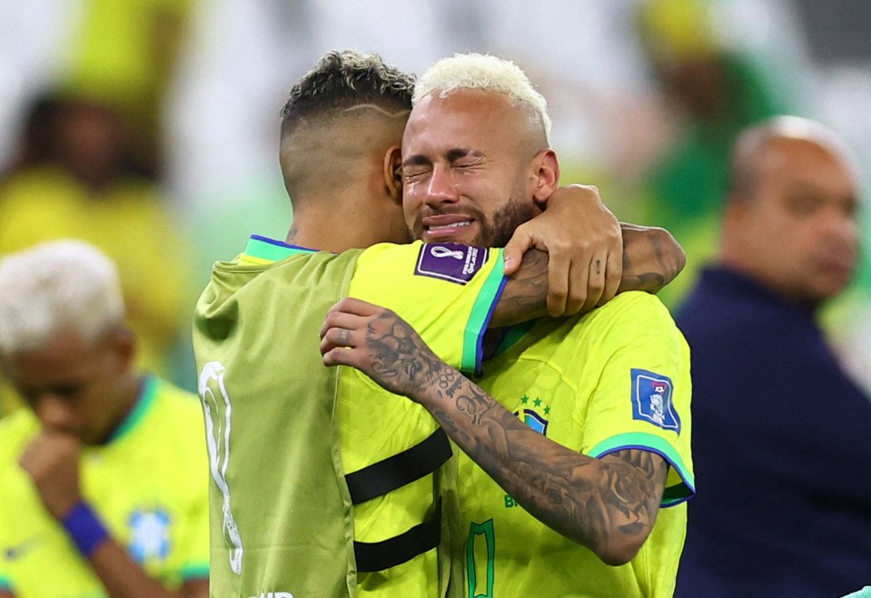 Neymar was in tears as Brazil were knocked out