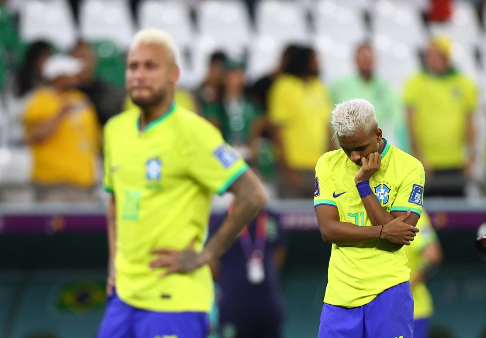 Rodrygo (right) missed the first penalty of the shoot-out