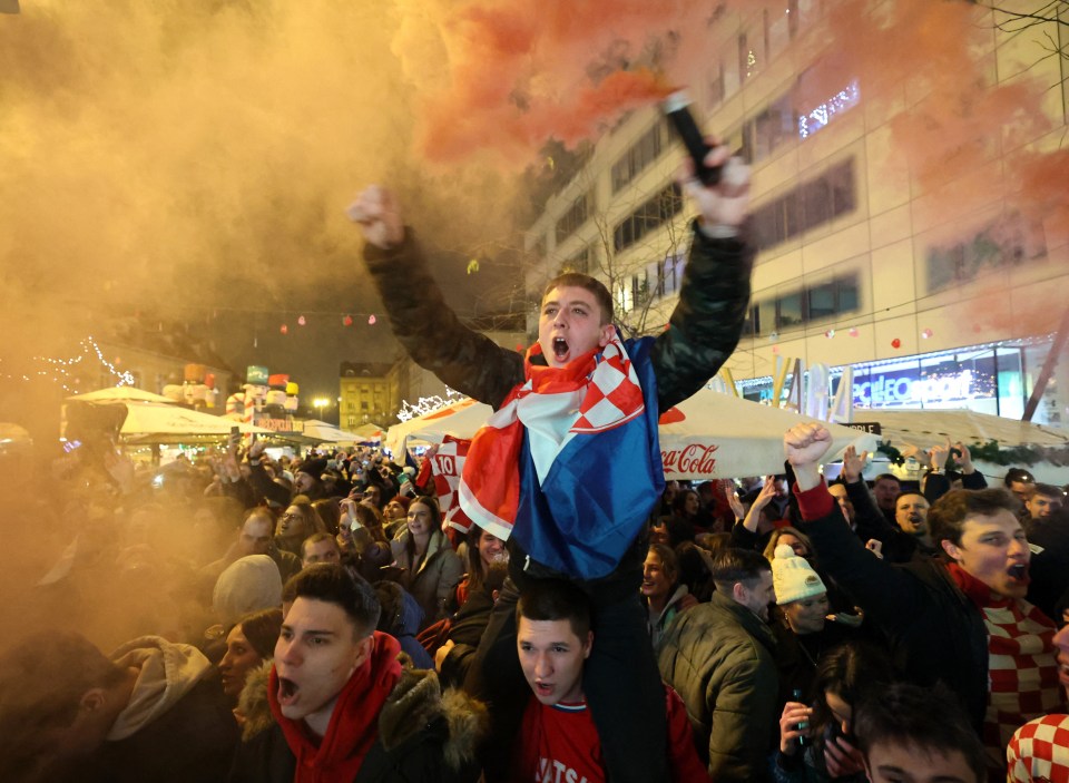 Cheering and screaming could be heard as Croatia won the penalty shootout