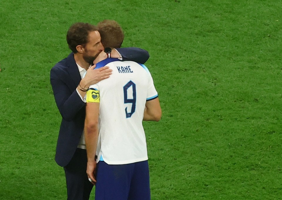 Gareth Southgate comforted Harry Kane after the match