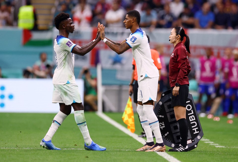 Bukayo Saka and Marcus Rashford have been in fine goalscoring form