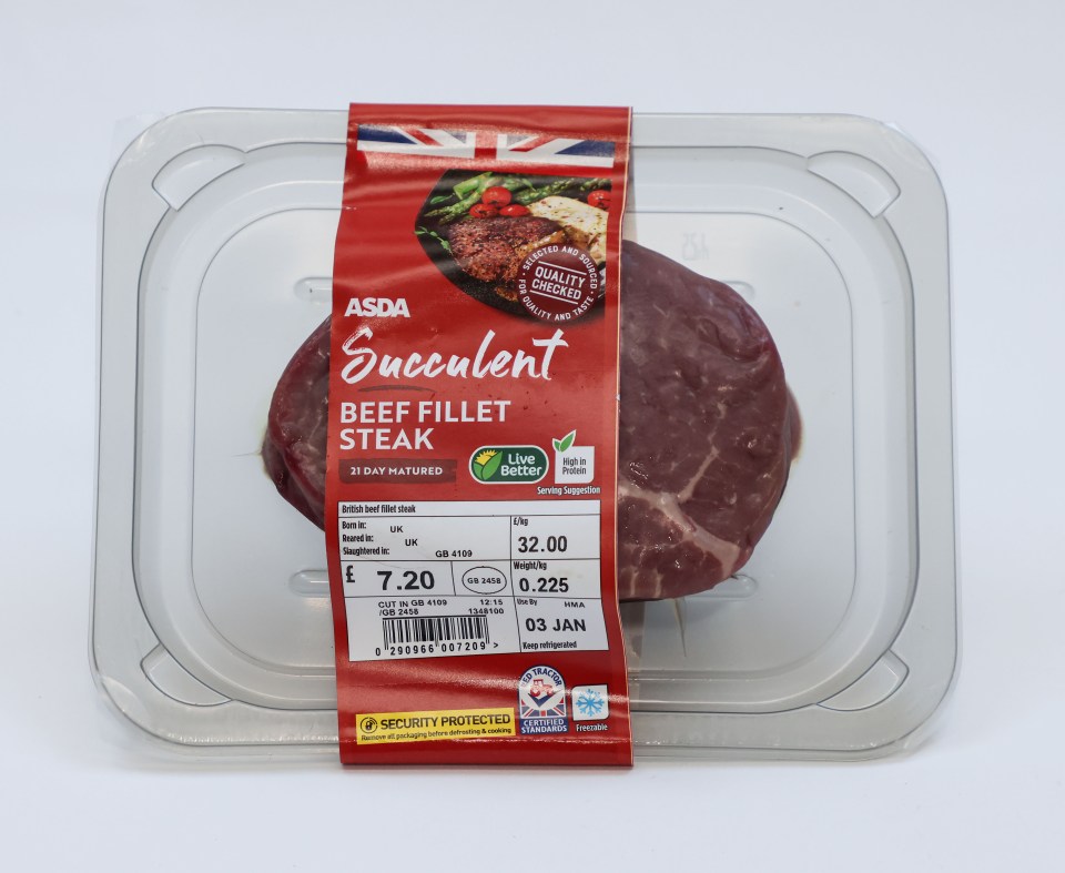 Asda’s beef fillet steak was tasty and tender, according to Lynsey