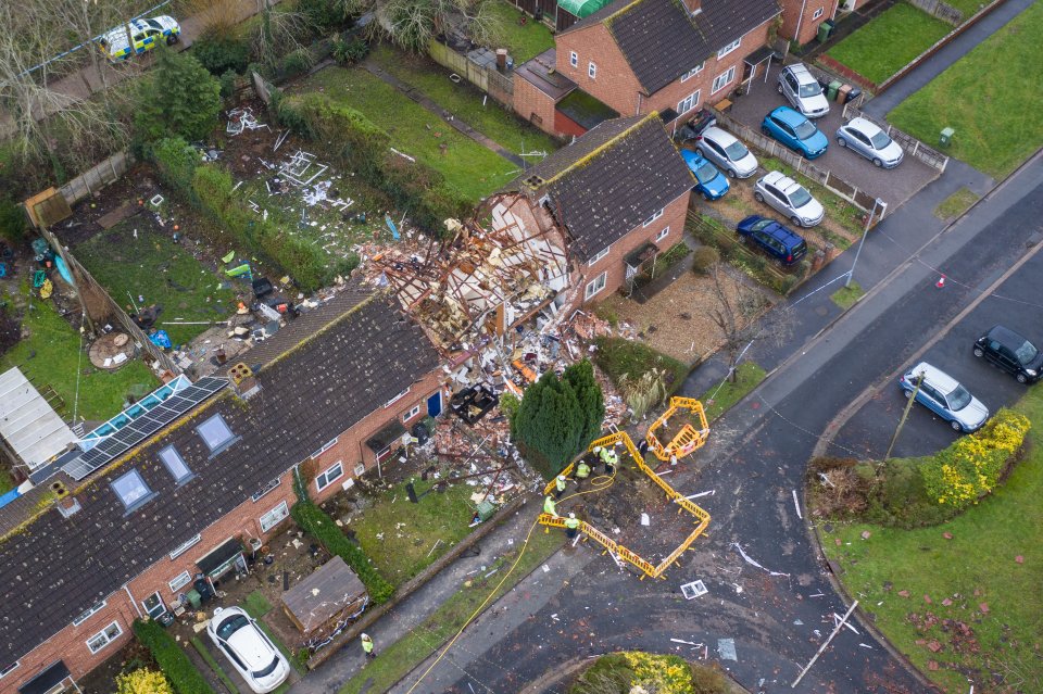 A string of homes were evacuated