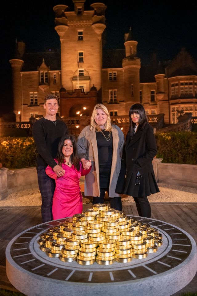 (Left to right) Aaron, Meryl, Hannah and host Claudia Winkleman. Meryl, Hannah and Aaron were crowned the winners of the show 2022