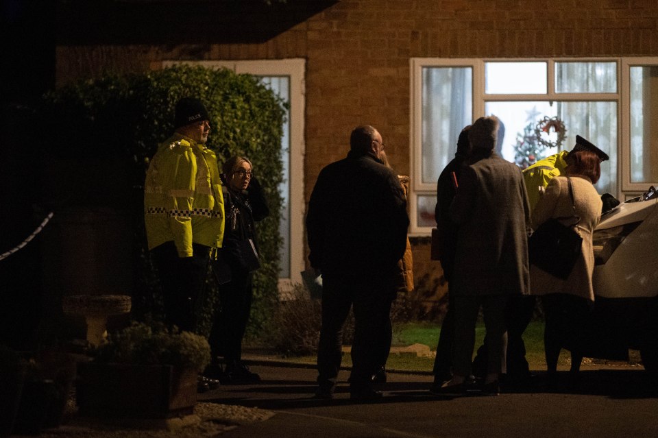 Cops at the scene in Kettering, Northamptonshire