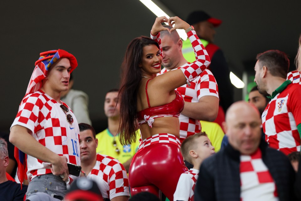 The model has been hailed as football's hottest fan