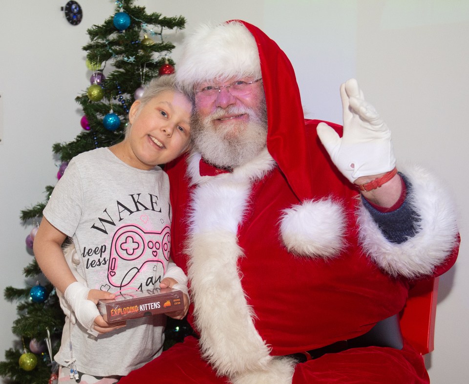 Ruby Hancock, 10, from Sheffield, shared a joke with Santa about his reindeer