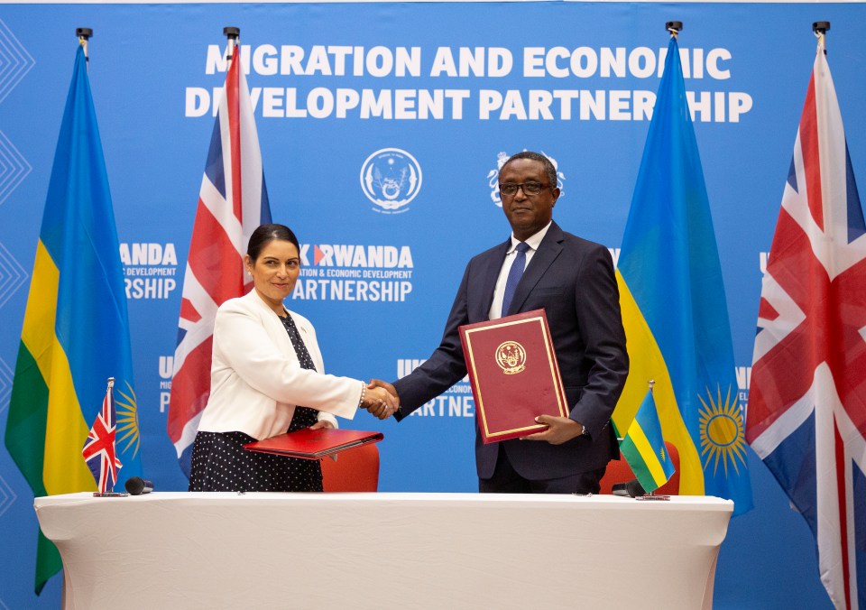 Priti Patel and Rwanda Foreign Minister Vincent Biruta