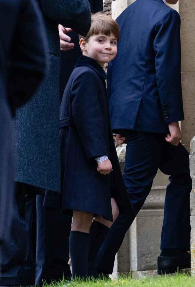 Prince Louis was snapped wandering along with his mum