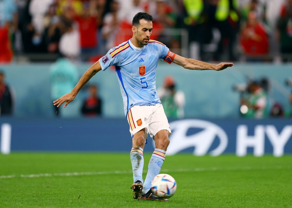 Sergio Busquets was the third Spain player to miss