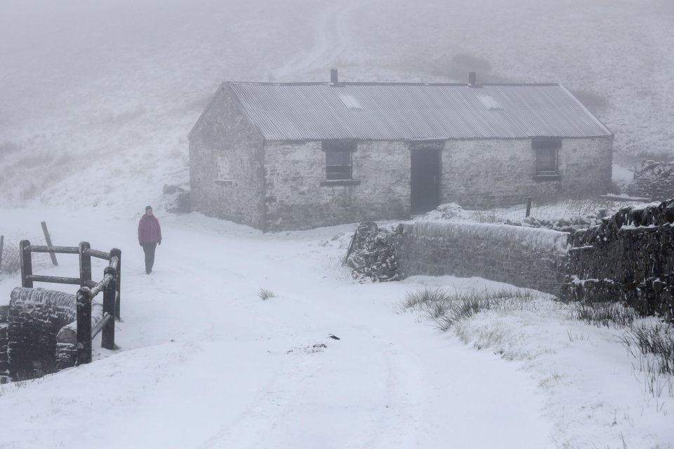 Teesdale, Co Durham, was still in the grip of ice and snow yesterday