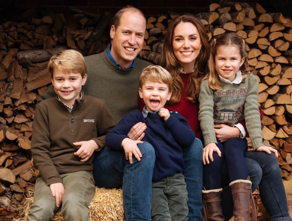 The family posed for their Christmas card photograph last year