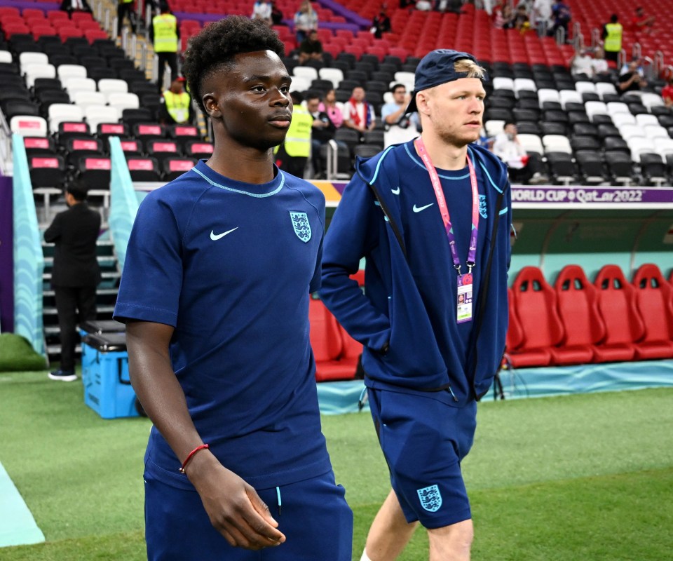 Bukayo Saka and Aaron Ramsdale will return to Arsenal training by the end of the week