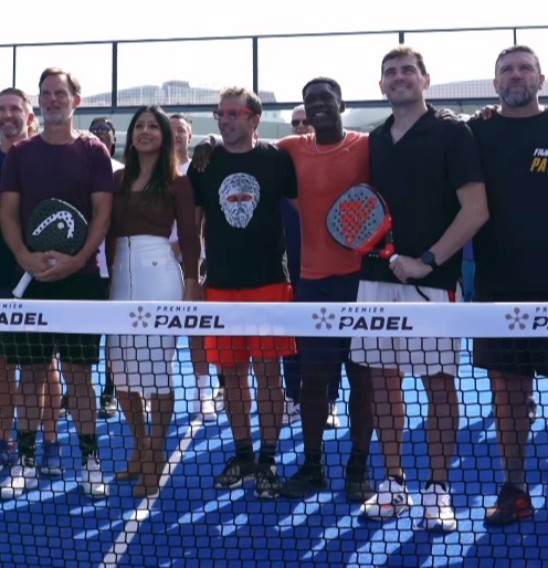 A number of World Cup legends tried their hand at the popular racket sport