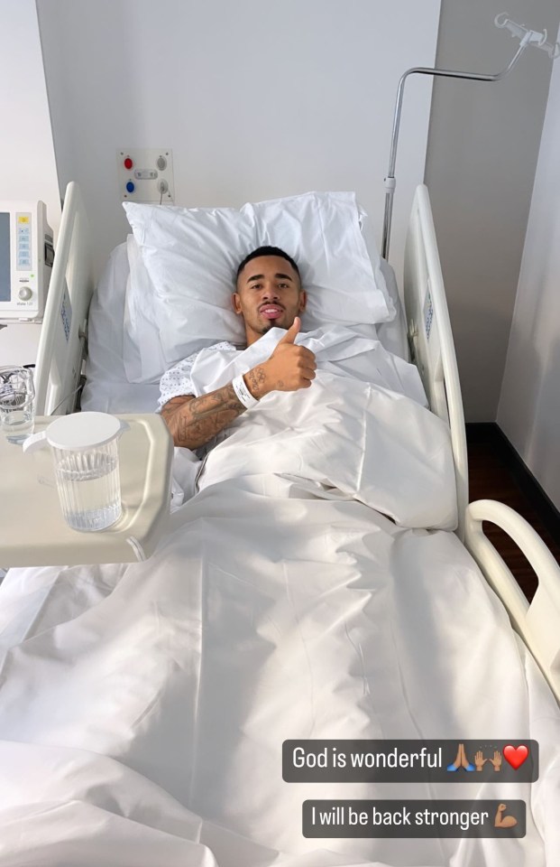 Gabriel Jesus has undergone surgery on his knee injury and could miss three months